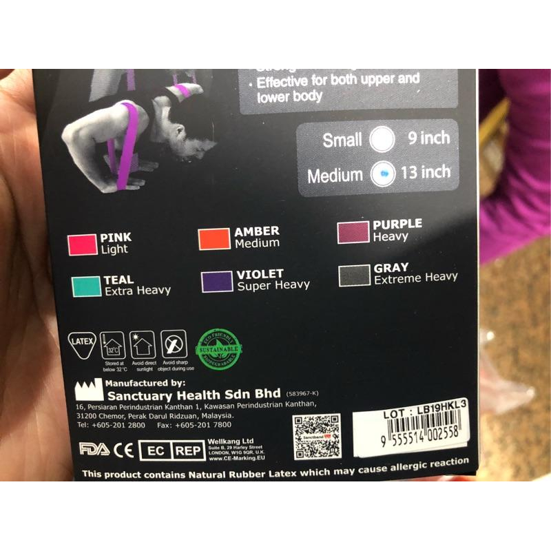 現貨(羽球世家) 環狀拉力帶 Sanctband 拉力環帶 天然乳膠 伸展運動直線性阻力訓練 改善平衡、提升肌力與柔軟度-細節圖9