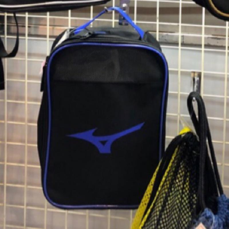 (羽球世家) Mizuno 美津濃 運動鞋袋 鞋袋 黑底 33TM 雙拉鍊 手提包 羽球鞋袋 提鞋袋-細節圖4