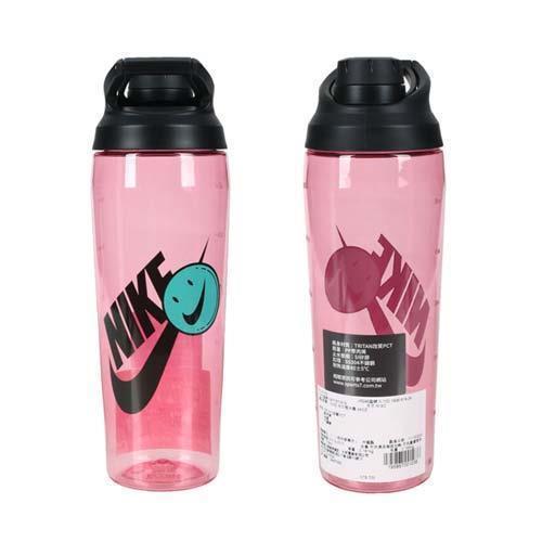 （羽球世家）Nike 熱銷款 大口徑 運動水壺 24Oz 微笑粉紅 32Oz 黑色 水壺 新品 709ml-細節圖3