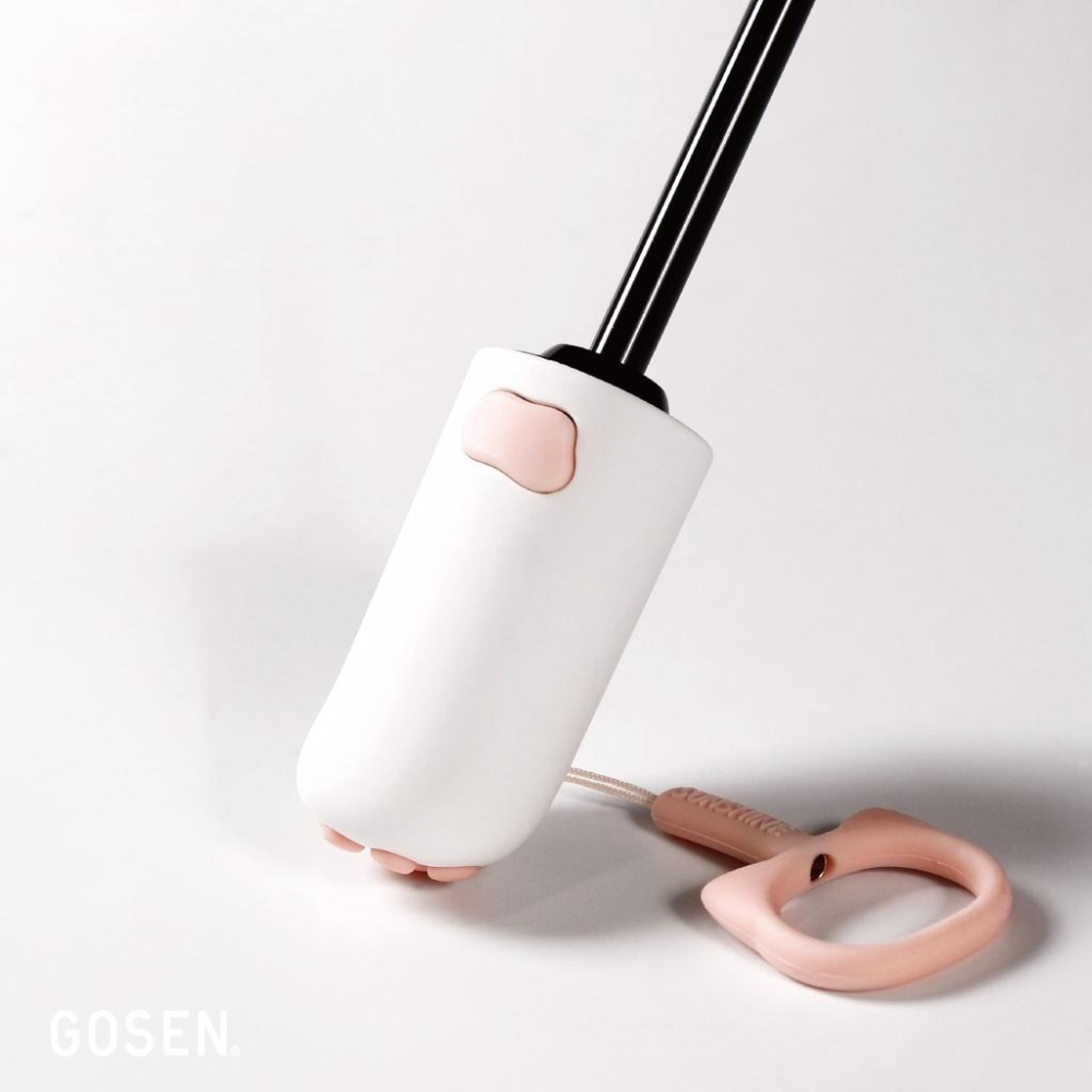 （羽球世家） GOSEN 高神 貓咪雨傘 POCHANECO 自動折疊傘 防水遮陽 水藍/粉紅 輕便 好攜帶-細節圖4