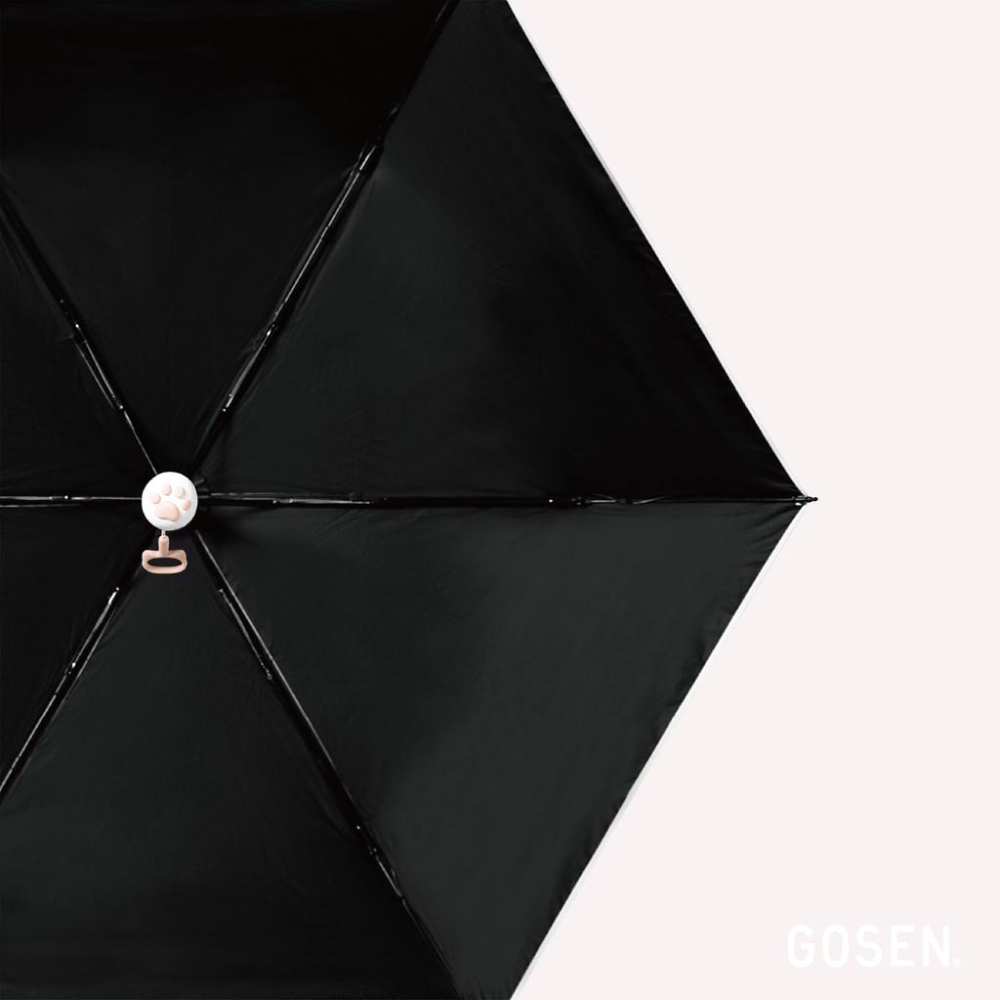 （羽球世家） GOSEN 高神 貓咪雨傘 POCHANECO 自動折疊傘 防水遮陽 水藍/粉紅 輕便 好攜帶-細節圖5