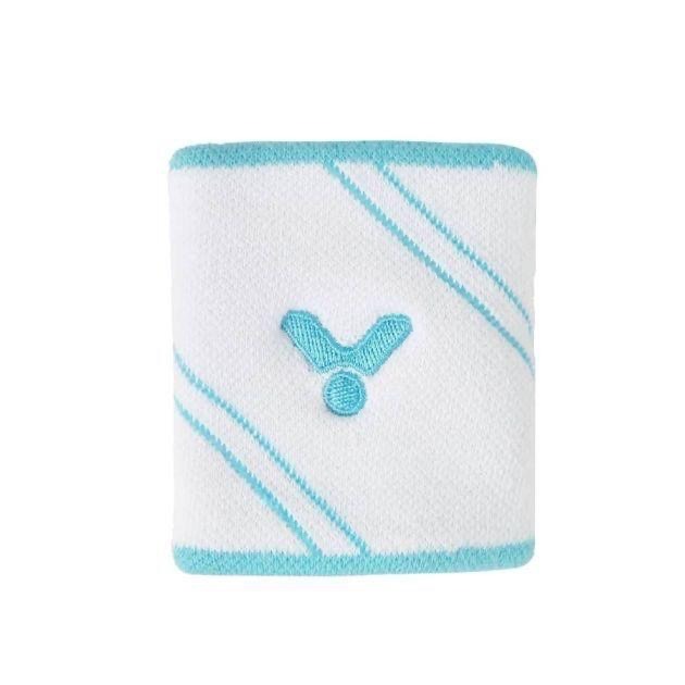 收回商品＂羽球世家＂ 運動頭帶   羽球頭帶 C-2077 護腕C-2078 白x淺藍  100%棉-細節圖2