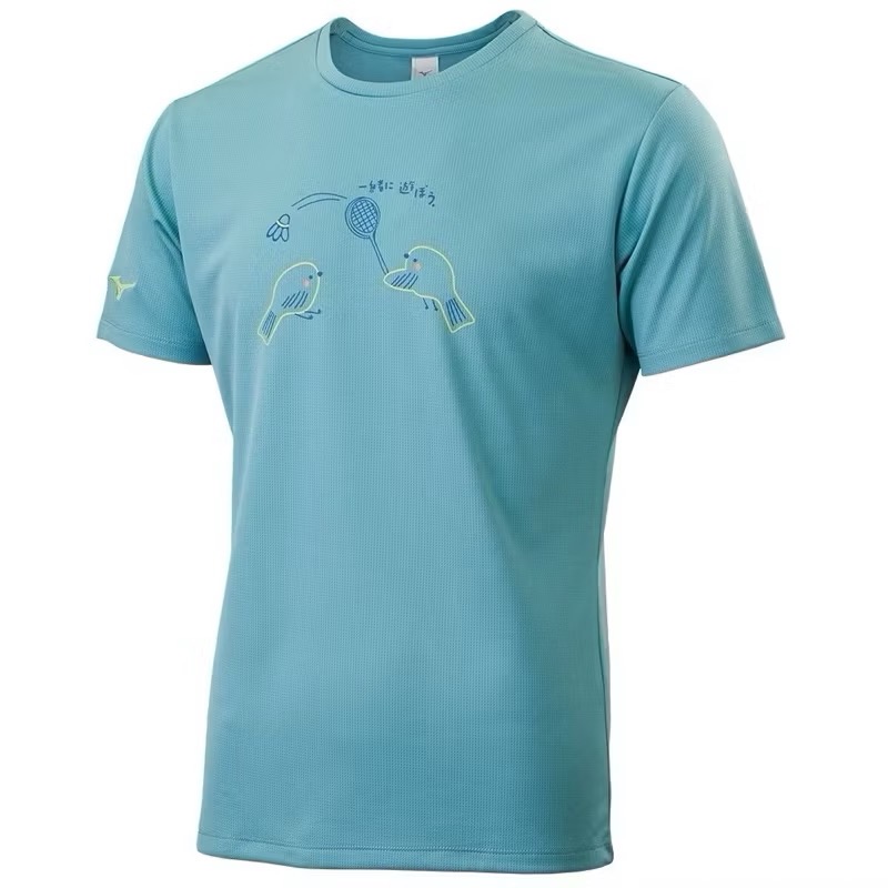 ◇ 羽球世家◇ Mizuno羽球衣 短袖T恤 72TAC005  美津濃 Q版T恤 可愛 羽球衣 兒童款 成人款 排汗衣-規格圖4