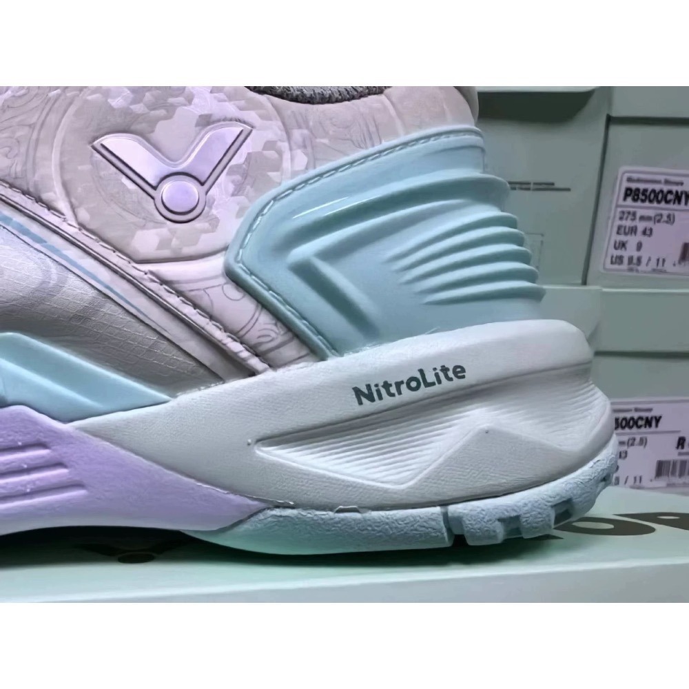 27.5 羽球世家 勝利 羽球鞋 P-8500 CNY R海洋白 側向鷹爪防翻 NitroLite 氮氣發泡科技 穩定-細節圖2