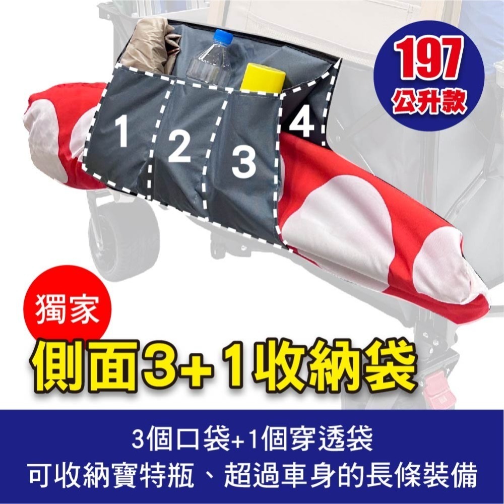 新款 SPF大容量美式小拉車 全方位裝載能力 收納最小 拖車 小推車 折疊推車 寵物車 沙灘車 快速收納 登機-細節圖3