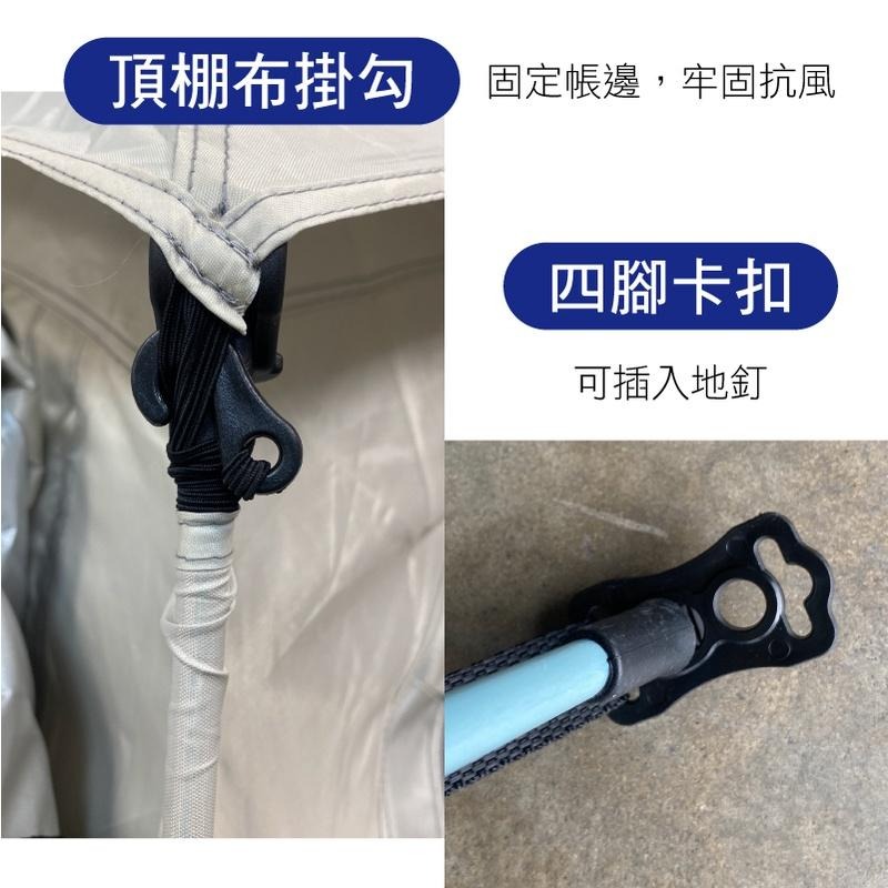 加大全自動四面帳篷 送前廳桿 215/240二種尺寸 秒開帳篷 雲霧灰時尚帳篷 加大防曬帳篷 拋帳 快速戶外帳篷 郊遊-細節圖5
