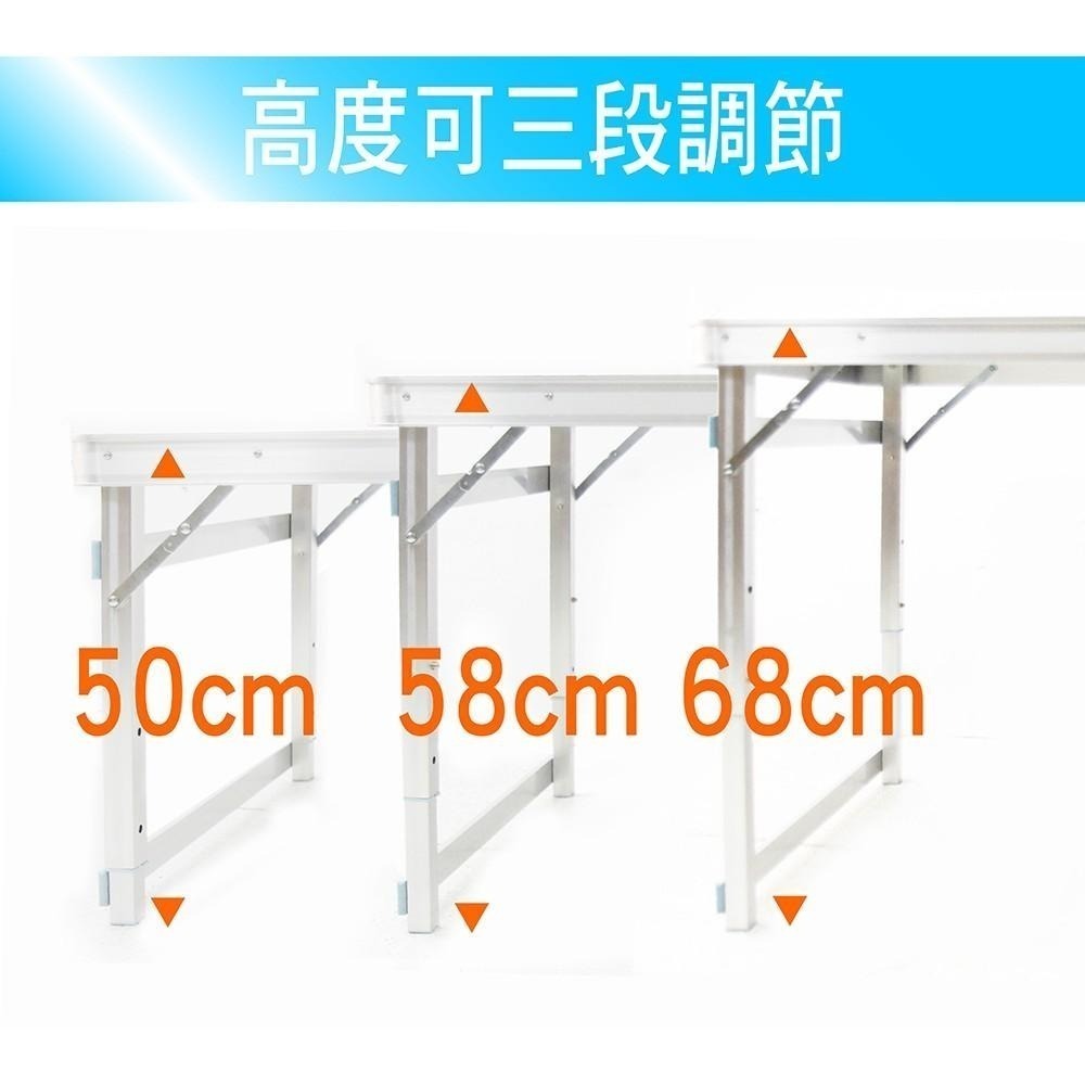 加強型方桿折疊桌+四椅組合 [台灣現貨]四邊加固 加厚加強 鋁合金摺疊桌 折疊桌 方桿加固 露營桌 普渡-細節圖3