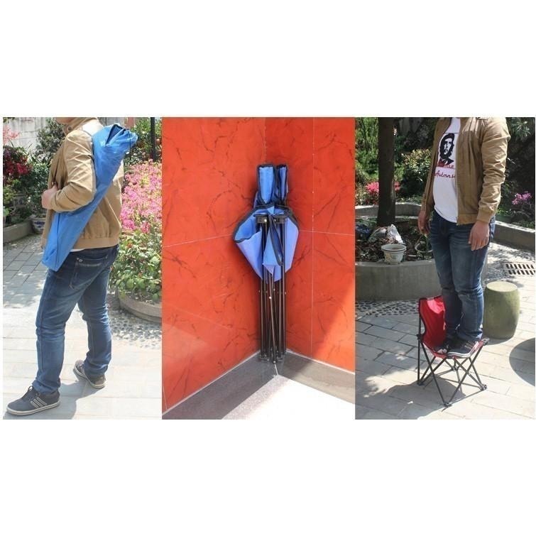 中號休閒輕便折疊椅 大人小孩都適用 輕便椅 登山 露營 戶外桌椅 帆布椅 排隊 釣魚 沙灘椅 露營椅 附提袋-細節圖6