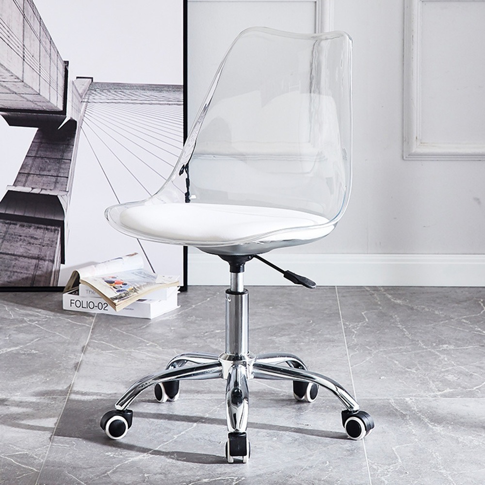 透明椅背+雲朵白座墊