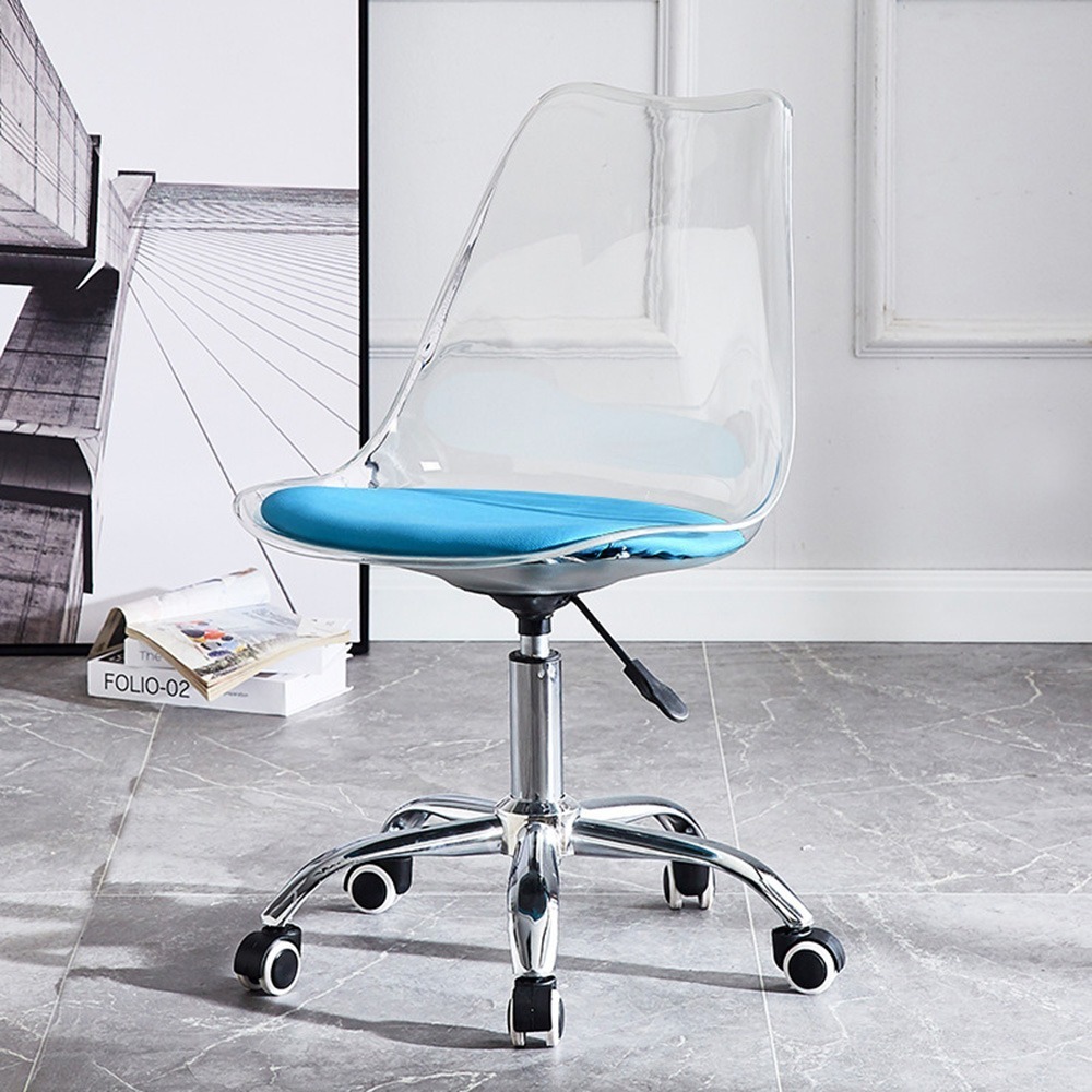 透明椅背+天空藍座墊