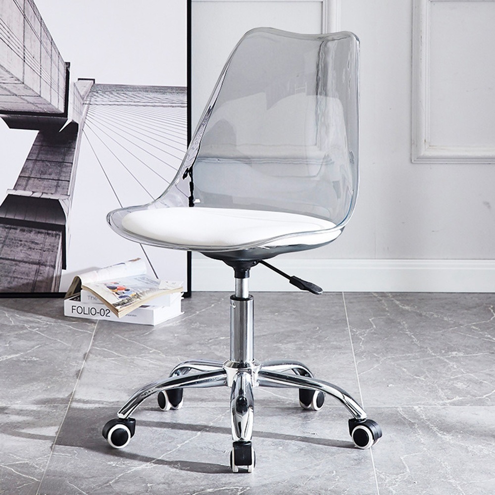 ★★透明灰椅背+雲朵白座墊