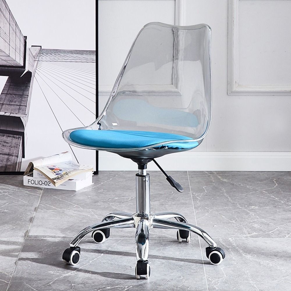 ★★透明灰椅背+天空藍座墊