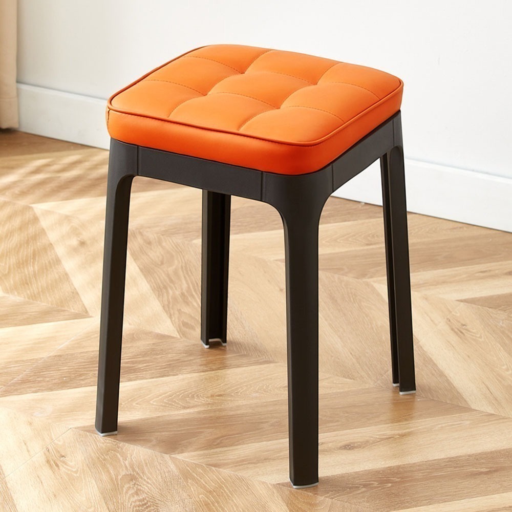 SPF✨造型皮革凳✨方凳 椅凳 餐椅 凳子 塑膠椅 椅子 皮革方凳 休閒椅 方形凳 矮凳 客廳椅-規格圖9