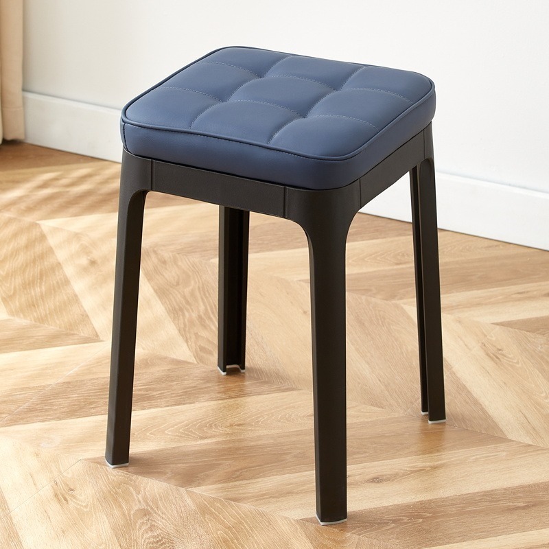 SPF✨造型皮革凳✨方凳 椅凳 餐椅 凳子 塑膠椅 椅子 皮革方凳 休閒椅 方形凳 矮凳 客廳椅-規格圖9