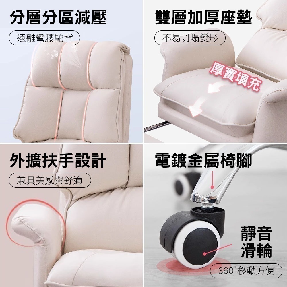 SPF 電腦椅 電競椅 椅子 辦公椅 人體工學椅 工作椅 可躺椅 可升降久坐沙發椅電競書房懶人單人椅 躺旋轉座椅-細節圖3