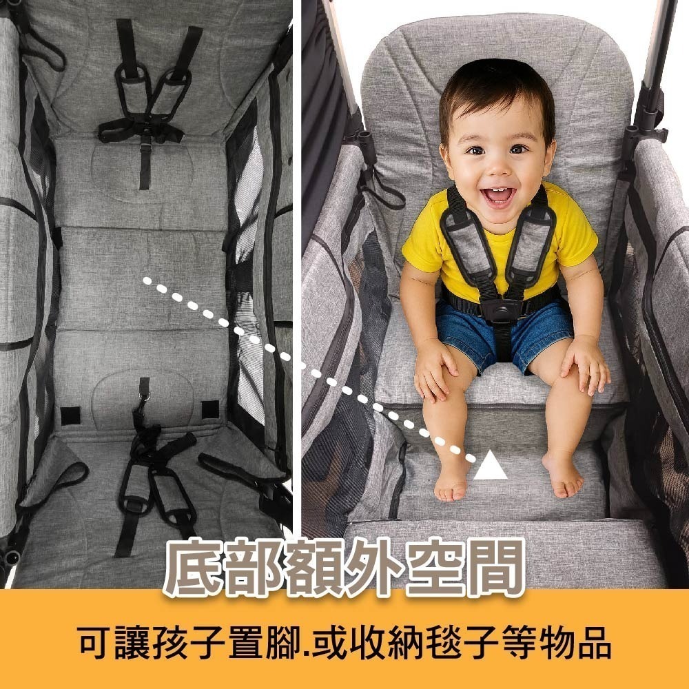 2025新式 白金避震款 歐規露營推車 推拉二用 外銷歐洲專利 拖車 小推車 餐車 折疊推車 快速收納 可拆洗【現貨】-細節圖7