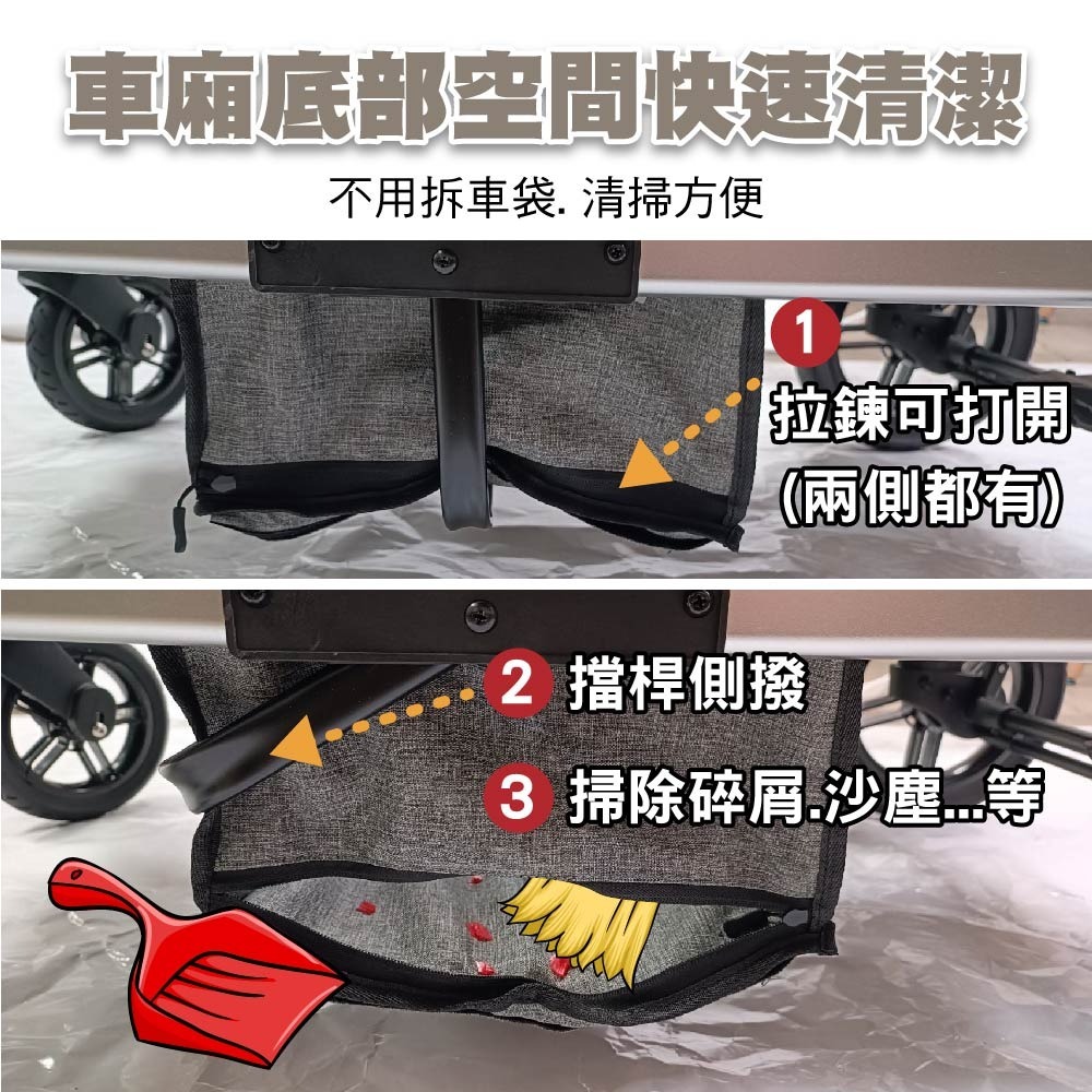 2025新式 白金避震款 歐規露營推車 推拉二用 外銷歐洲專利 拖車 小推車 餐車 折疊推車 快速收納 可拆洗【現貨】-細節圖8