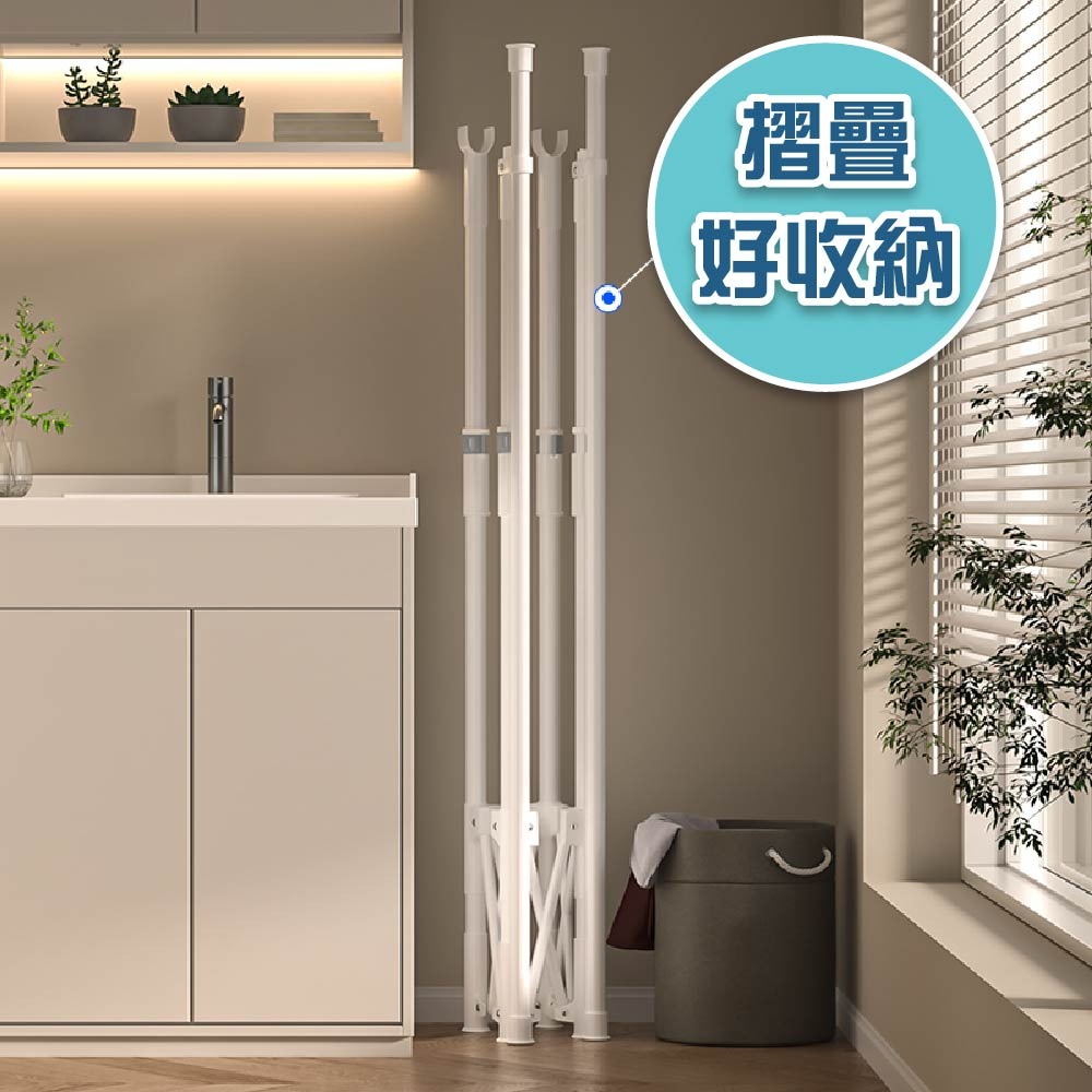 強承重不鏽鋼衣架~台灣現貨~加粗曬衣架 落地掛衣桿~晾衣架 吊衣架 掛衣架 衣帽架/曬衣桿 吊衣桿 服裝店衣架 臥室適用-細節圖3