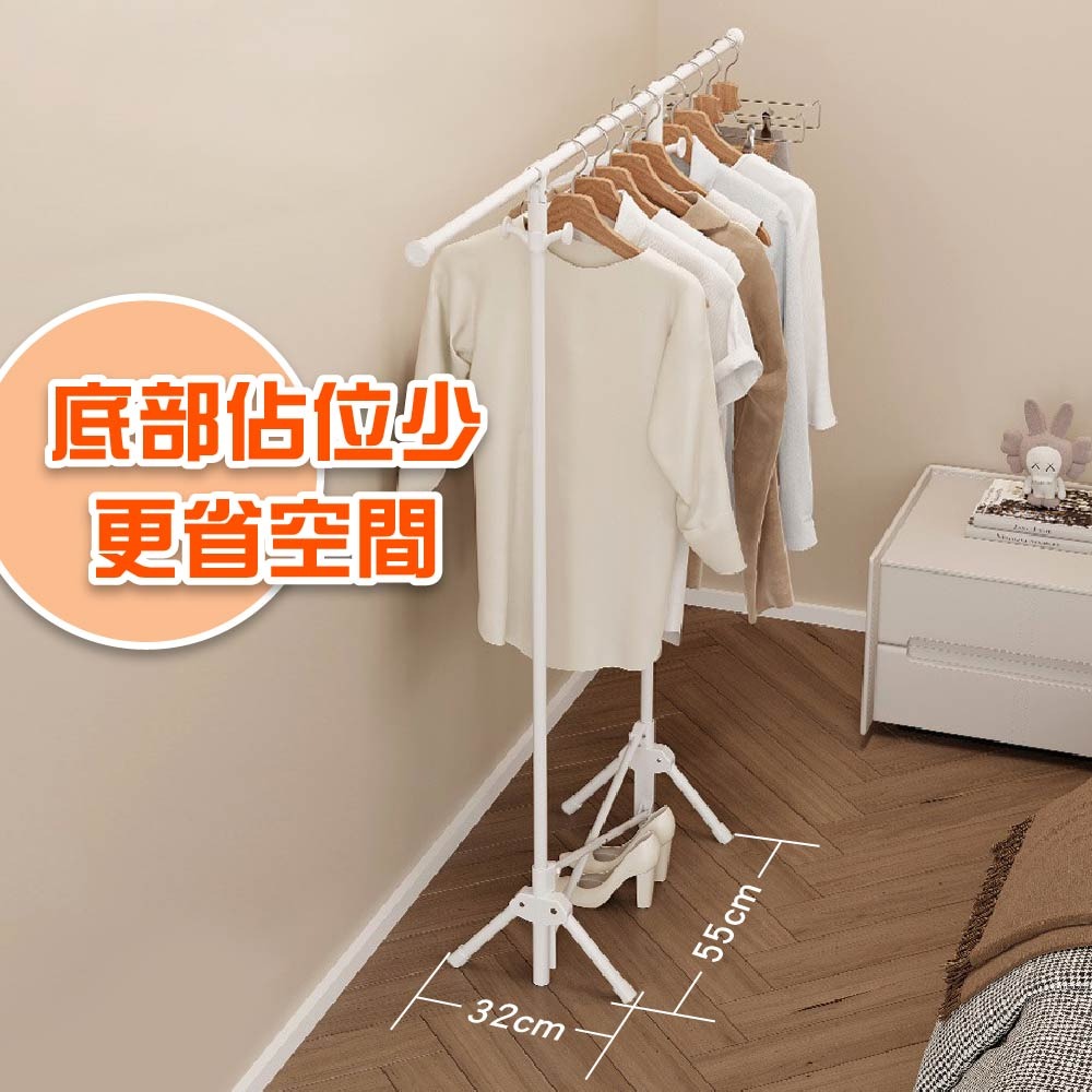 強承重不鏽鋼衣架~台灣現貨~加粗曬衣架 落地掛衣桿~晾衣架 吊衣架 掛衣架 衣帽架/曬衣桿 吊衣桿 服裝店衣架 臥室適用-細節圖11