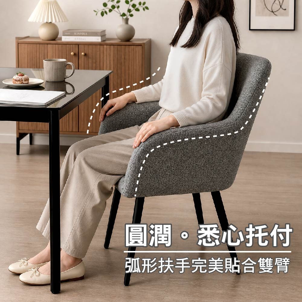 SPF歐風舒適沙發椅 台灣現貨 2026新版椅，椅子，伊姆斯椅，居家椅，休閒椅，餐桌椅，布面椅，休閒椅，讀書椅-細節圖3