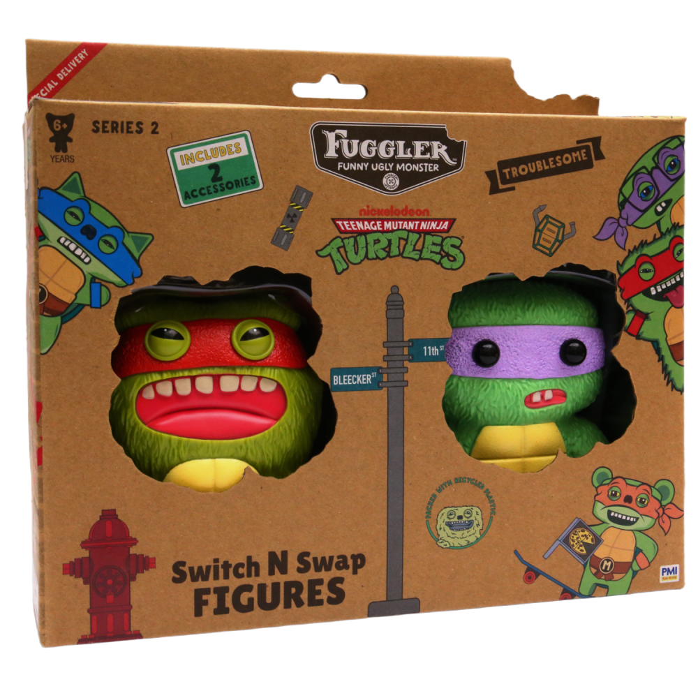 FUGGLER 放克牙寶 公仔  5吋公仔 忍者龜大亂鬥 2入組 牙齒怪-細節圖2