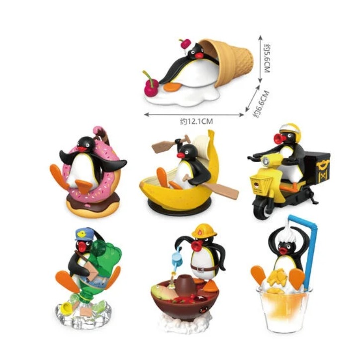 Pingu 企鵝家族 美食場景系列公仔2 一箱六個-細節圖2
