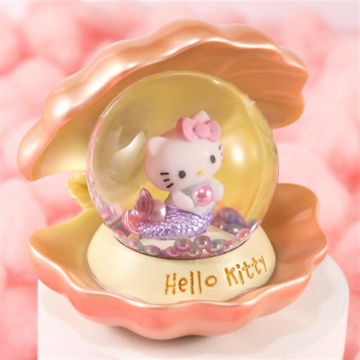 JARLL 讚爾藝術 Hello Kitty 凱蒂貓人魚水晶球(官方授權)生日 紀念日 告白 結婚禮物 情人節