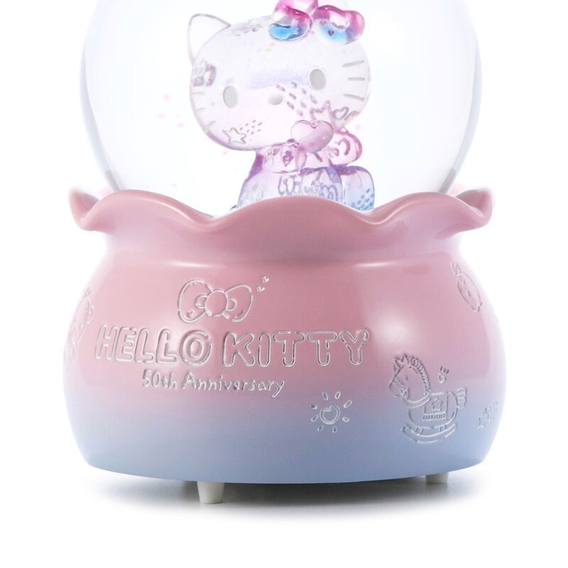 [最後現貨 JARLL 水晶球 ]Hello Kitty 50周年限定收藏 水晶球音樂盒-細節圖5