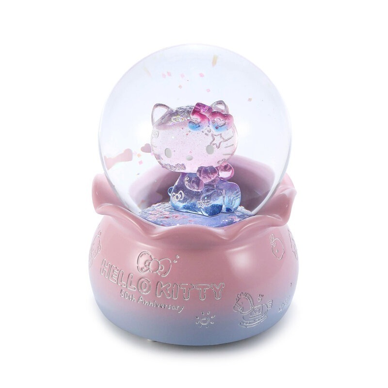 [最後現貨 JARLL 水晶球 ]Hello Kitty 50周年限定收藏 水晶球音樂盒-細節圖6