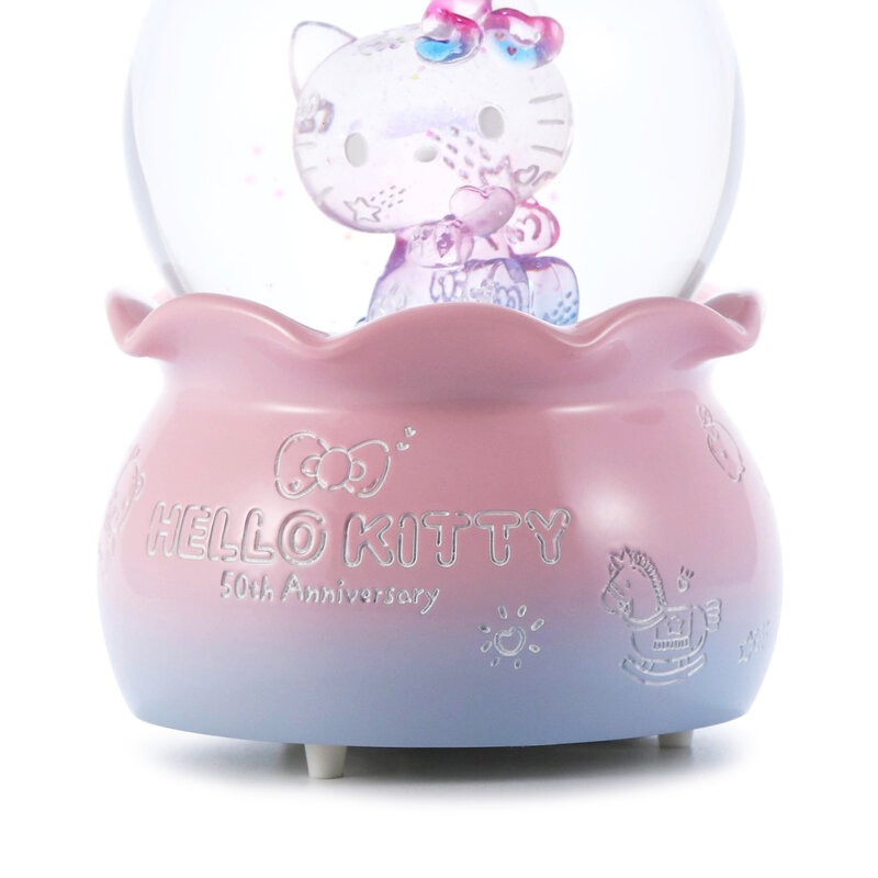 [現貨 JARLL 水晶球 ]Hello Kitty 50周年限定收藏 水晶球音樂盒-細節圖3