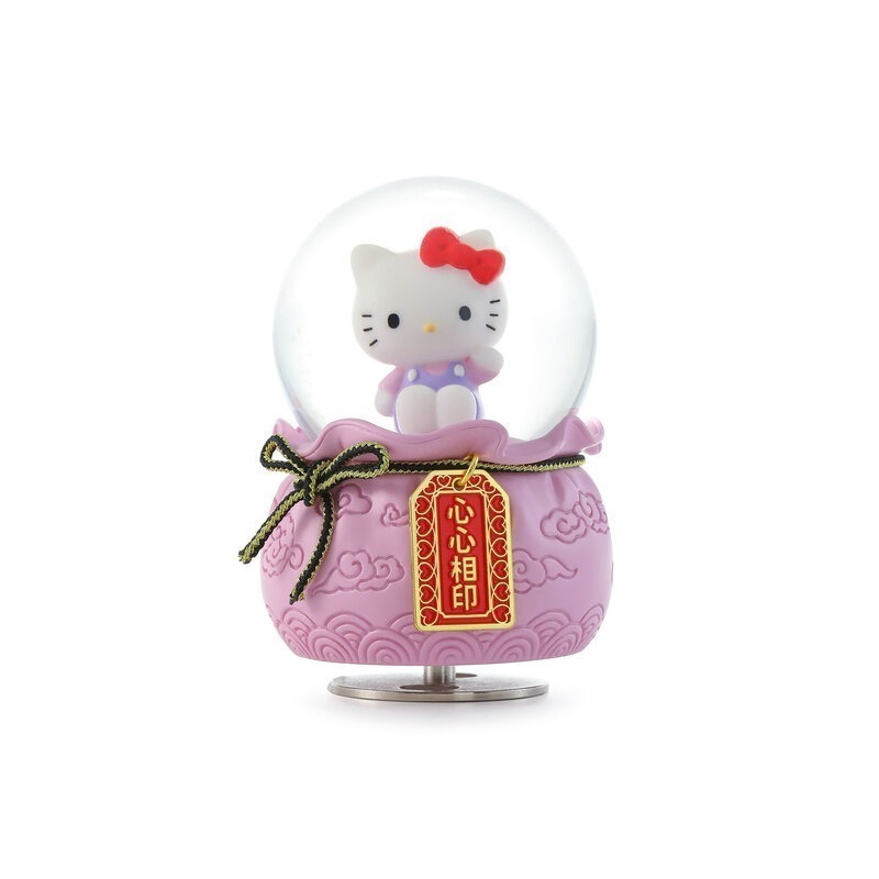 【新品 JARLL讚爾藝術】Hello Kitty 幸運御守系列水晶球音樂盒 禮物6款任選-規格圖1