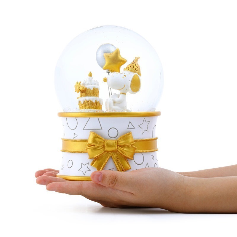 【絕版收藏 現貨秒出 JARLL 讚爾藝術】Snoopy史努比  生日 水晶球音樂盒 官方授權-細節圖5