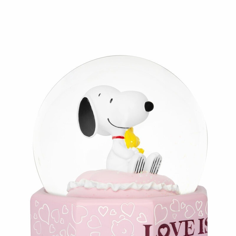 【JARLL 讚爾藝術】Snoopy史努比情人 燈光 水晶球音樂盒 禮物-細節圖3
