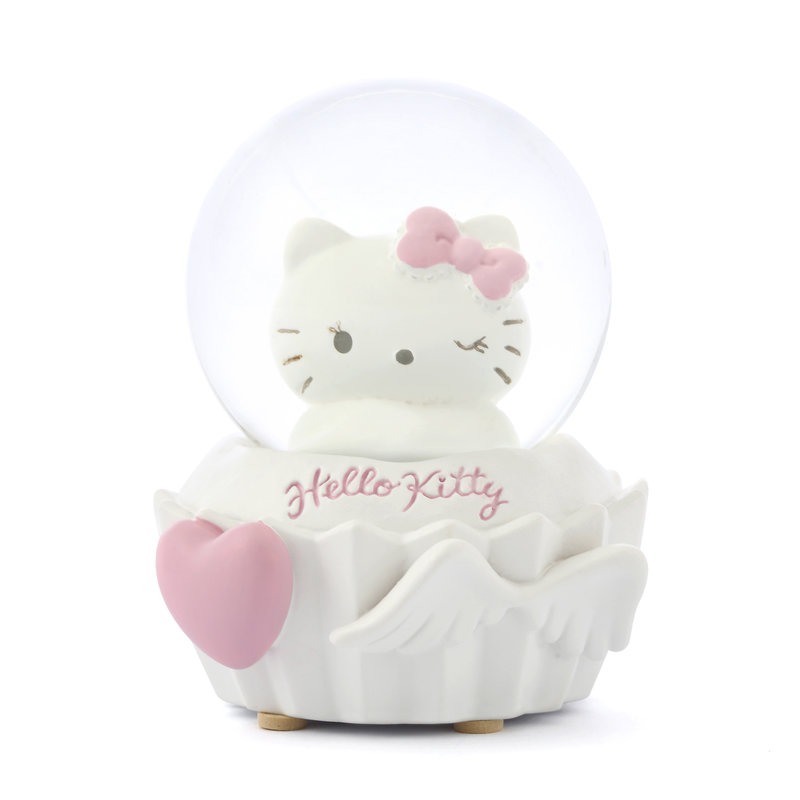 【JARLL 讚爾藝術】Hello Kitty 杯子蛋糕水晶球 水晶球擺飾 生日 告白 結婚 紀念日 畢業禮物-規格圖1