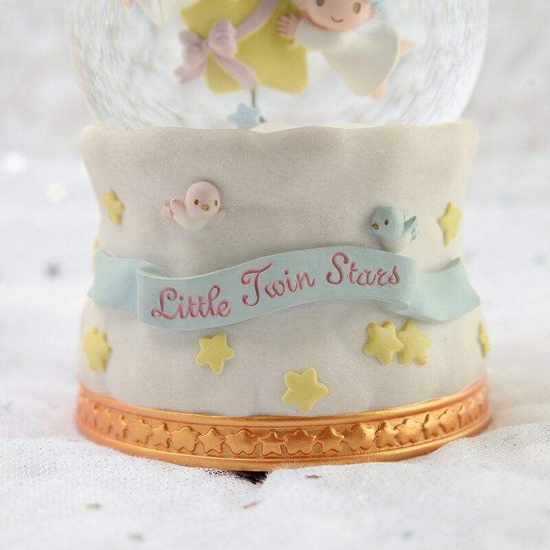 【JARLL 讚爾藝術】Little Twin Stars 惺惺相惜 水晶球音樂盒 生日 告白 結婚 紀念日 畢業禮物-細節圖3
