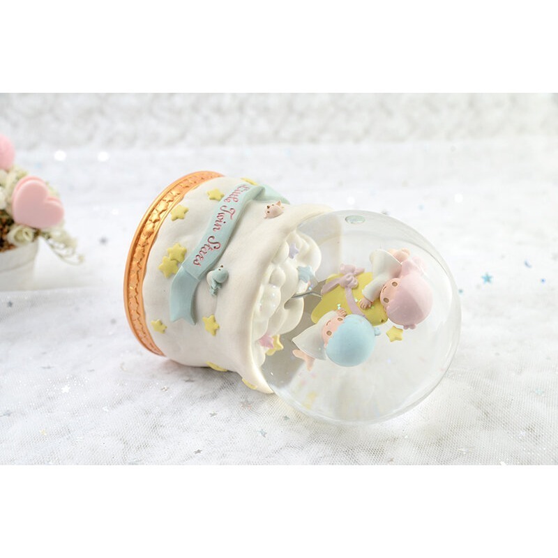 【JARLL 讚爾藝術】Little Twin Stars 惺惺相惜 水晶球音樂盒 生日 告白 結婚 紀念日 畢業禮物-細節圖5