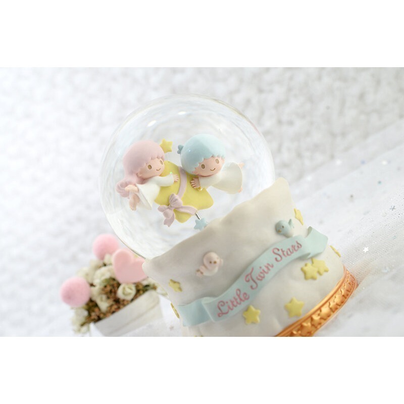 【JARLL 讚爾藝術】Little Twin Stars 惺惺相惜 水晶球音樂盒 生日 告白 結婚 紀念日 畢業禮物-細節圖4