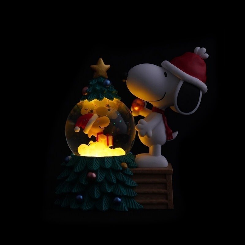 【限時6折售完即絕版 JARLL 讚爾藝術】Snoopy史努比亮麗聖誕節(彩色) 水晶球擺飾 聖誕禮物-細節圖5