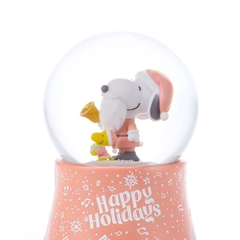 [限時6折售完即絕版JARLL 讚爾藝術 ]Snoopy史努比聖誕雪橇 假期愉快亮麗聖誕節水晶球音樂盒水晶球擺飾-細節圖6