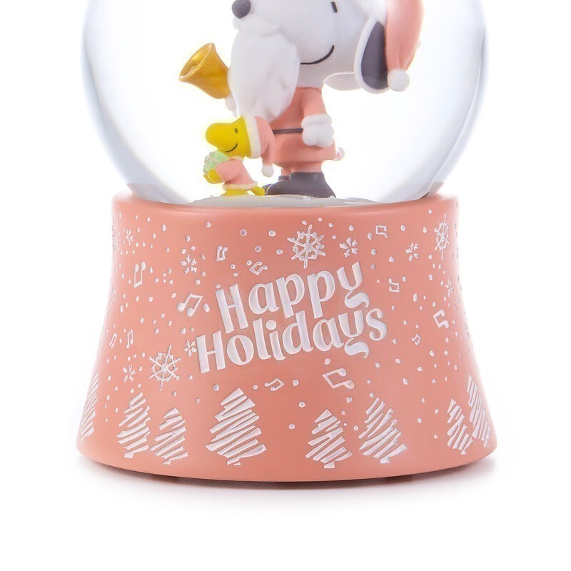 [限時6折售完即絕版JARLL 讚爾藝術 ]Snoopy史努比聖誕雪橇 假期愉快亮麗聖誕節水晶球音樂盒水晶球擺飾-細節圖7