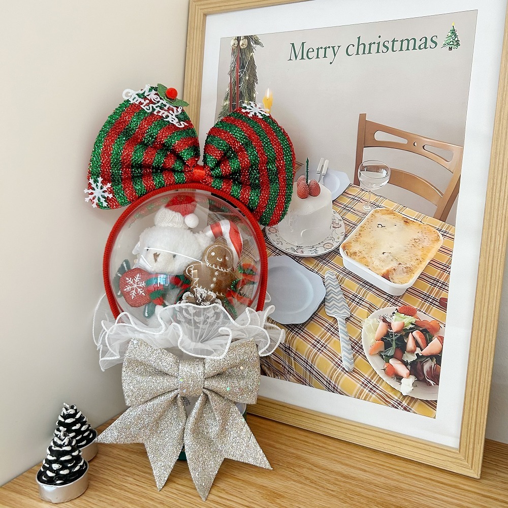 絡紋綠髮箍+提袋+卡片+暖燈