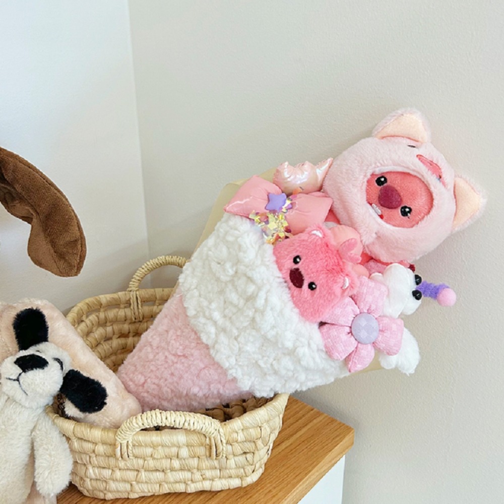 【台灣24H寄出】創意冰淇淋甜筒花束 玩偶花束(告白 生日 兒童節 情人節 發光禮物 交換禮物 畢業禮物)-規格圖3