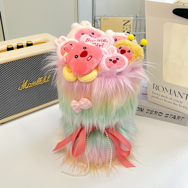 【台灣24H寄出】大束卡通玩偶花束卡通公仔 長毛 玩偶花束 多款任選(畢業禮 情人節 結婚禮 母親節 生日 送禮)-規格圖3