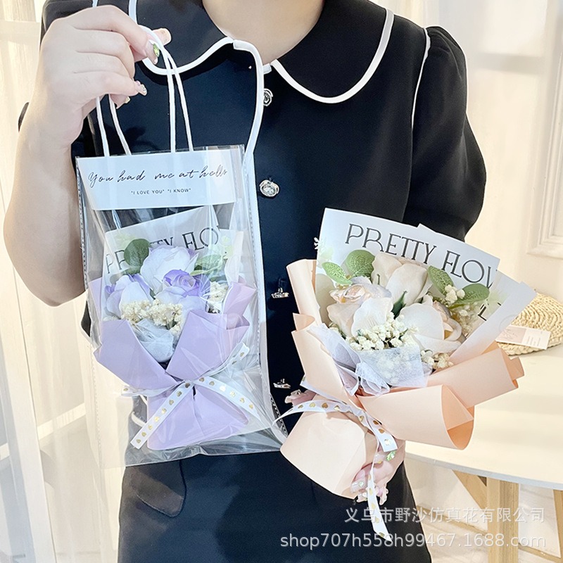 【台灣24H寄出】迷你花束 香皂花花束 滿天星花束 滿贈 抽獎 開業禮 婚禮小物-細節圖5