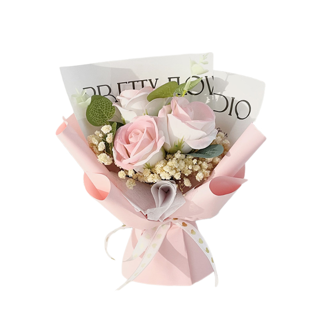 【台灣24H寄出】迷你花束 香皂花花束 滿天星花束 滿贈 抽獎 開業禮 婚禮小物-規格圖5