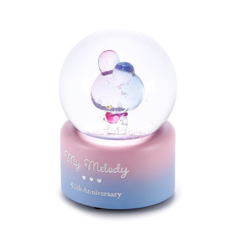 JARLL讚爾藝術 美樂蒂 My Melody 50週年限定收藏 水晶球音樂盒 生日 限定收藏 送禮-細節圖3