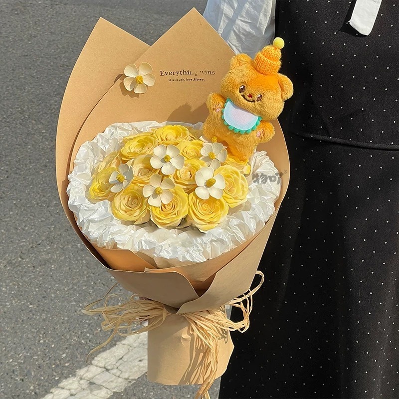 【現貨秒出】多巴胺風花束 網紅花束(情人節 生日 婚禮 告白 交換禮物 畢業禮物)-細節圖2