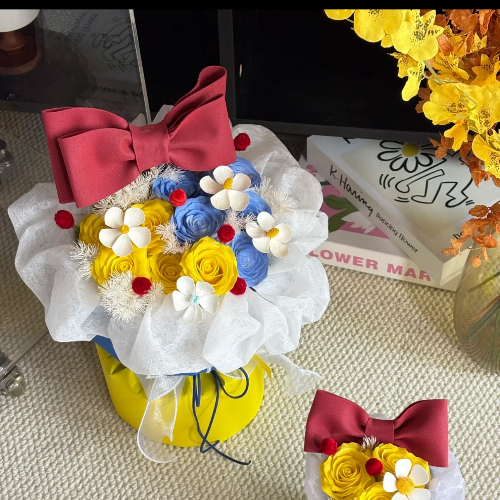 【現貨秒出】多巴胺風花束 網紅花束(情人節 生日 婚禮 告白 交換禮物 畢業禮物)-規格圖6