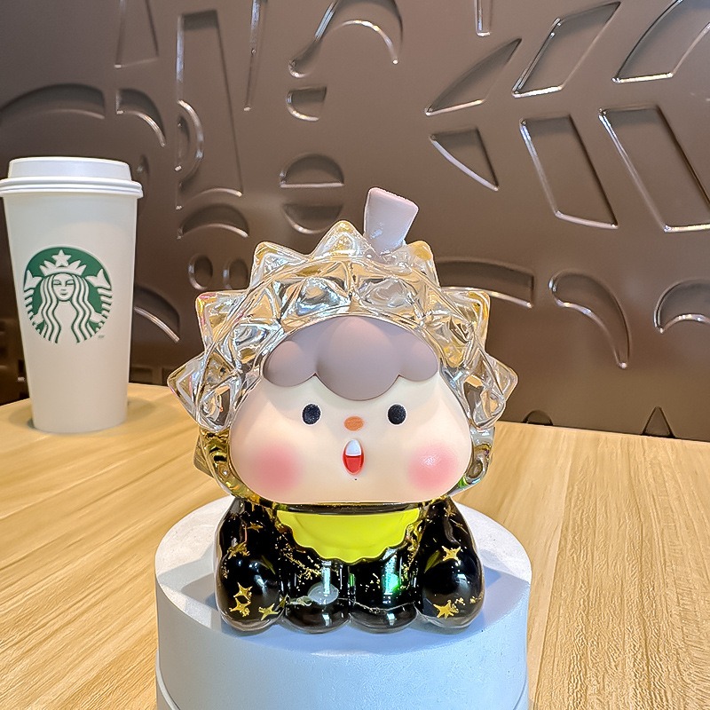 【現貨當天寄出】創意榴蓮鑰匙圈 流沙入油款吊飾 汽車個性鑰匙鏈 閨蜜情侶配飾包包掛件 舒壓 減壓掛件-規格圖6