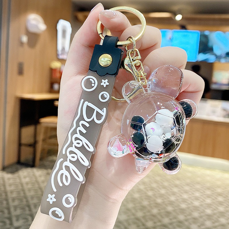 現貨當天寄出】清新烏龜流沙掛件 清新水果 泡泡球入油漂浮液體流沙 鑰匙扣兒童掛飾 閨蜜情侶配飾   舒壓 減壓掛件-規格圖7
